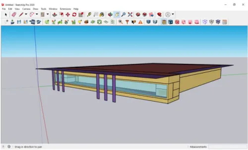 Gambar 3.8. Model 3D Simulasi Bangunan 