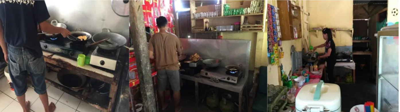 Gambar 4.10 Pedagang Warmindo saat mengolah makanan  4.2.1.7 Penutup Makanan pada Warmindo  