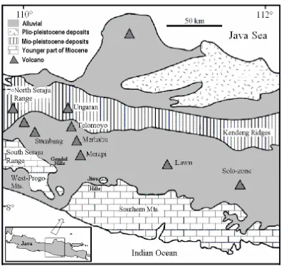 Gambar 2.4. Geologi Regional Gunung Merapi dan daerah sekitarnya (Van Bemmelen, 