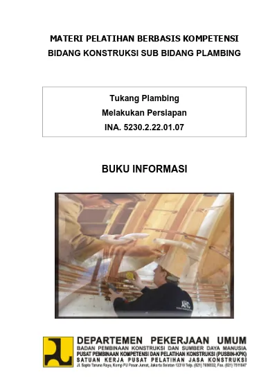 MATERI PELATIHAN BERBASIS KOMPETENSI BIDANG KONSTRUKSI SUB BIDANG ...