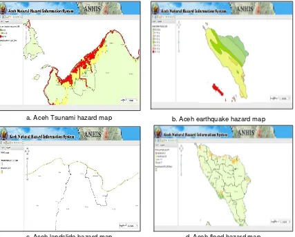 Figure 7. several hazards maps in the Web ANHIS. 