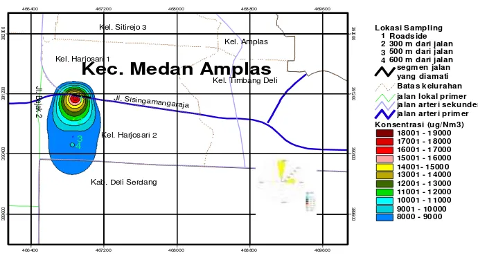 Gambar 9 sampai Gambar 12 menunjukkan hasil analisa spasial menggunakan Sistem 