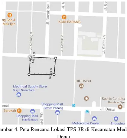 Gambar 4. Peta Rencana Lokasi TPS 3R di Kecamatan Medan 