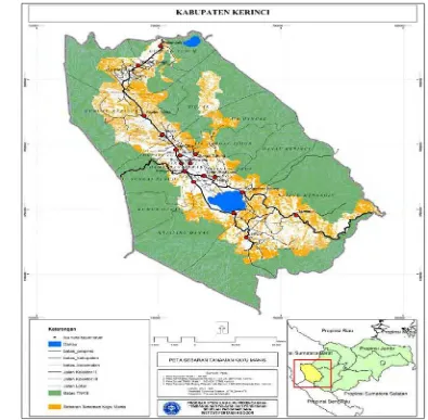Gambar 10. Peta Sebaran Perkebunan Kayu Manis Rakyat Kabupaten Kerinci  