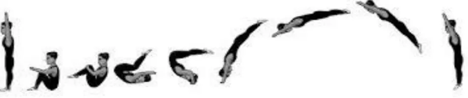 Gambar 1. Teknik gerakan tiger sprong Muhajir  (2003) 