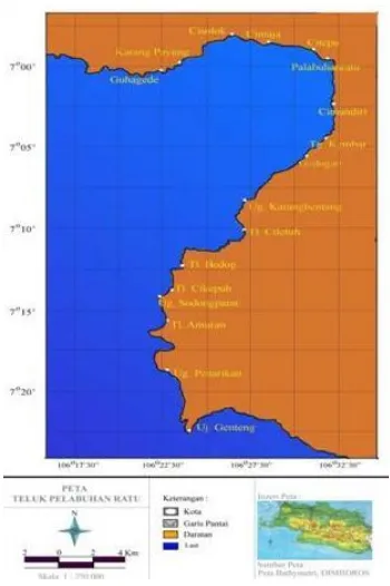 Gambar 4. Peta lokasi penangkapan ikan tembang (Sardinella fimbriata)   