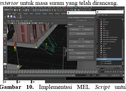 Gambar 8. Implementasi Interface MEL Script