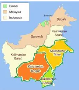 Gambar 1.1 Peta Wilayah Kalimantan 
