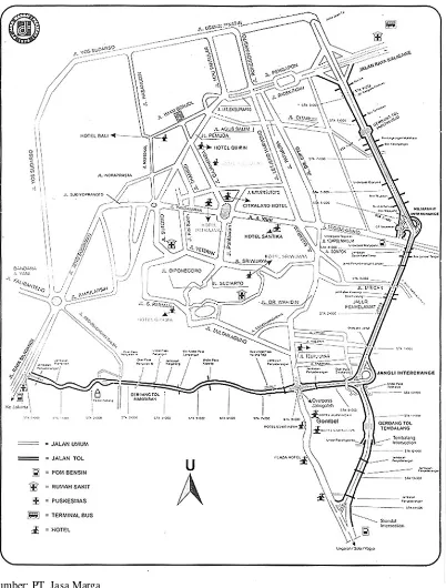 Gambar 1.1. Peta Jalan Tol Semarang dan Jalan Umum 