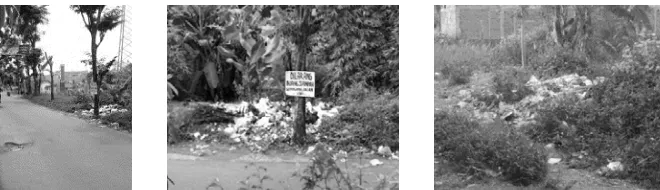 Gambar 4.  Penyalahgunaan penggunaan lahan terbuka untuk membuang sampah di Kelurahan Pedalangan