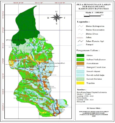 Gambar 1: Lokasi penelitian di Desa Baseh dan di Desa Kalisalak Kecamatan Kedungbanteng bagian hulu Sub DAS Logawa Kabupaten Banyumas Jawa Tengah