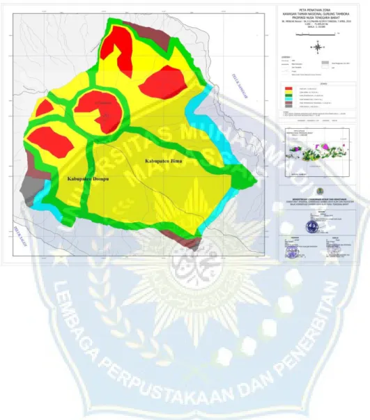 Gambar Peta Kawasan Taman Nasional Tambora 