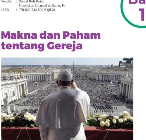 Gambar 1.1. Paus Fransiskus dan para peziarah umat Katolik di Vatikan