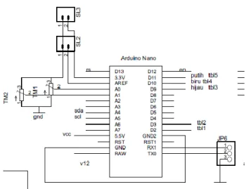 Gambar 3.2  Rangkaian sistem minimum mikrokontroler ATMEGA328 