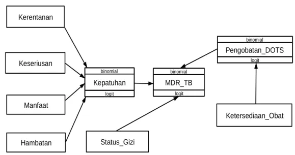 Gambar 1. Spesifikasi model analisis jalur 