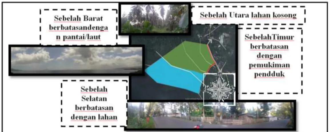 Gambar 3. Dimensi Tapak  (Sumber : GoogleEarth ) 