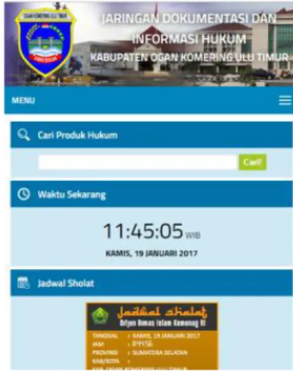 Gambar 9. Tampilan halaman login administrator website JDIH Kabupaten OKU Timur