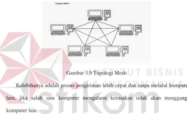 Gambar 3.9 Topologi Mesh 