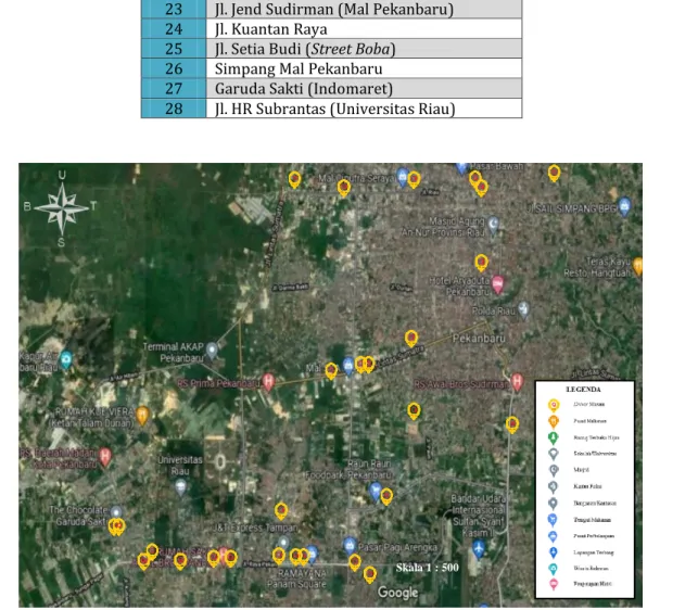 Gambar 2. Lokasi Objek Penelitian Kota Pekanbaru 