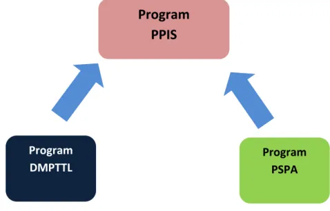 Gambar 3-2 Hubungan antara program teknis (PPIS)dengan program generik (DMPTTL dan  PSPA) 