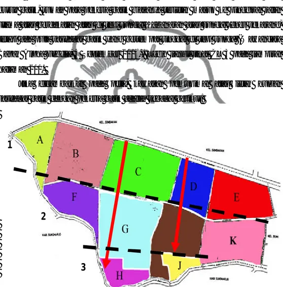 Gambar 4. 10. Peta Pembagian Lapisan Sub Kawasan Pengusaha dan Buruh pada  Kawasan Laweyan