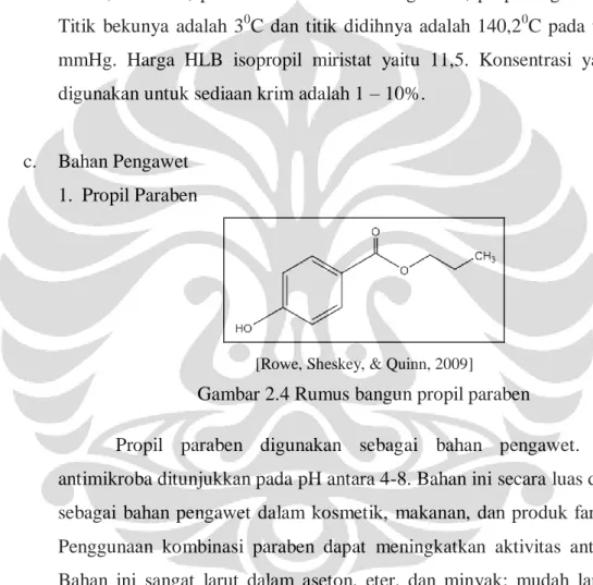 Gambar 2.4 Rumus bangun propil paraben 