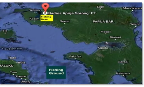 Gambar 1. Lokasi Fishing base dan Fishing ground 