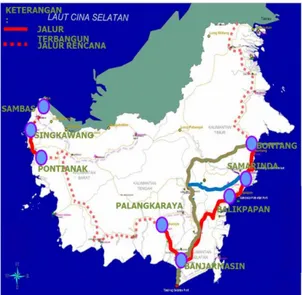 Tabel 2.1 Rencana Pembangunan Lintas Kereta Api di Kalimantan 