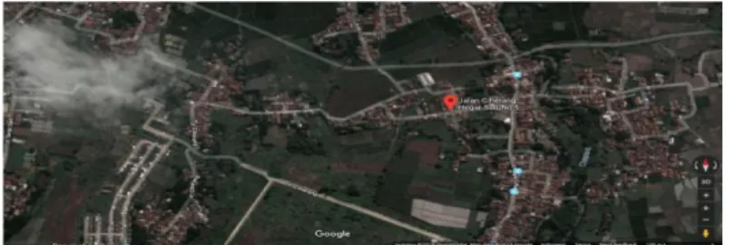 Gambar 1 Peta lokasi Ade’s Fish Farm. Jalan Hegar Sari RT 5 RW 8, Desa Ciherang,  Kecamatan Dramaga