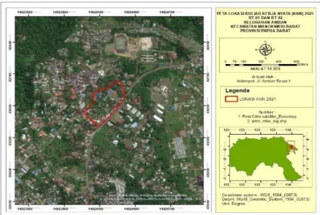 Gambar 1.  Lokasi KKN RT01-02/ RW 09 Kelurahan Amban. 