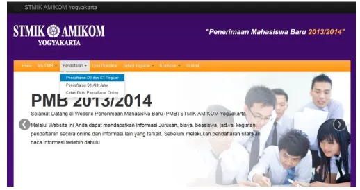 Gambar 4. Halaman input data calon mahasiswa baru UKDW http://pmb.ukdw.ac.id/d_daftar.php 