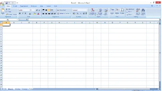 Gambar 4.3 Tampilan Lembar Kerja Microsoft Excel 