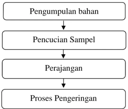 Gambar 3.2 Skema Pembuatan serbuk daun mangga  (Safrudin, 2018) 