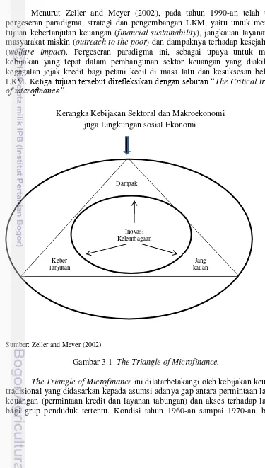 Gambar 3.1  The Triangle of Microfinance. 
