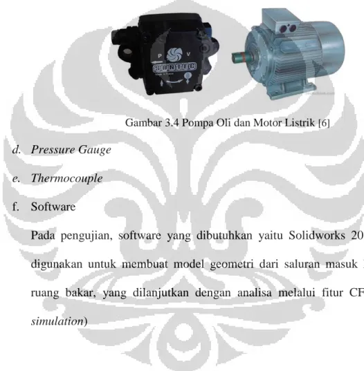 Gambar 3.4 Pompa Oli dan Motor Listrik  [6]