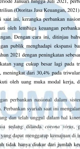 Gambar  di  bawah  menunjukkan  grafik  data  evolusi  kinerja  perbankan  syariah  tahun  2020