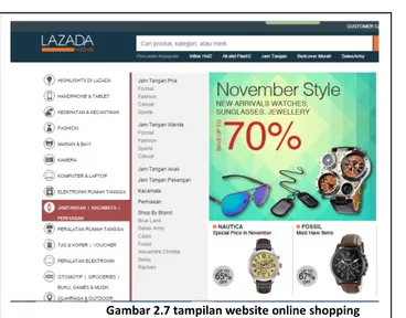 Gambar 2.7 tampilan website online shopping 