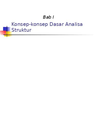 Konsep Konsep Dasar Analisa Struktur