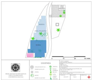 Gambar 4.  Site Plan Pola Ruang Taman Setra Semana 3.2.5  Taman Setra Tebongkang 