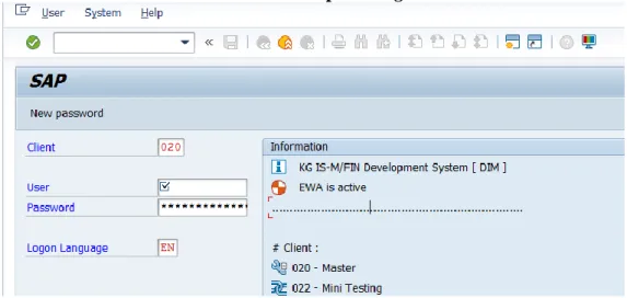 Gambar 3. 23  Tampilan Login SAP 
