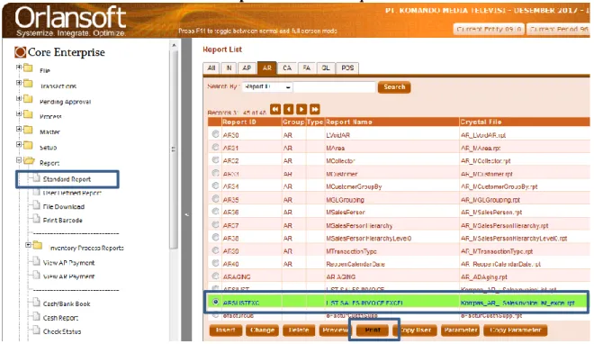 Gambar 3. 44  Tampilan Standard Report