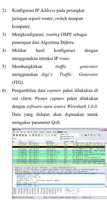 Gambar 3. Pengambilan data menggunakan  Wireshark 