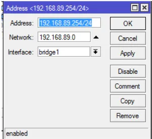 Gambar 3.8 Konfigurasi IP address 
