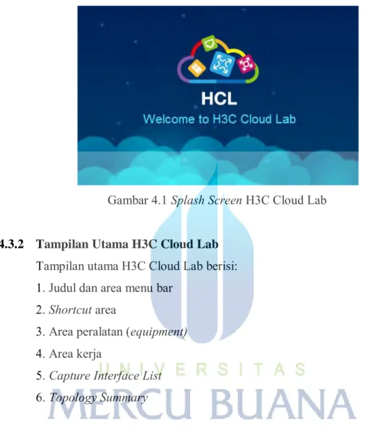 Gambar 4.1 Splash Screen H3C Cloud Lab 