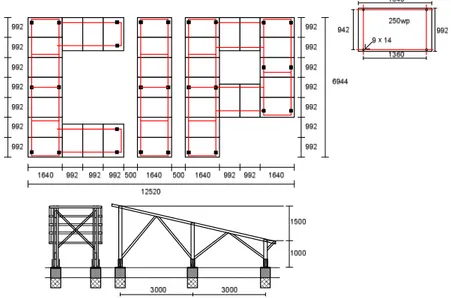 Gambar 5. Konstruksi Panel surya 250 wp, 36 lembar ( 9000 Wp) 
