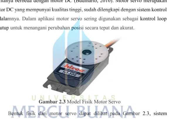 Gambar 2.3  Model Fisik Motor Servo 