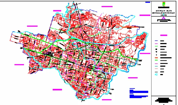 Gambar 1.1.  Peta Kawasan Kota Solo  Sumber:  DPU Surakarta 2007 