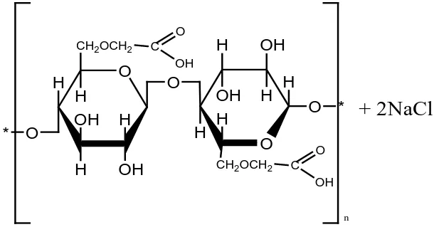 Gambar 2.7 Struktur Kimia Carboxymethyl Cellulose (CMC) 