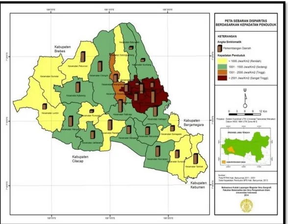 Gambar 1. Sebaran Disparitas Berdasarkan Kepadatan Penduduk 