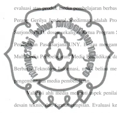 Tabel 10. Hasil Validasi Ahli Media 